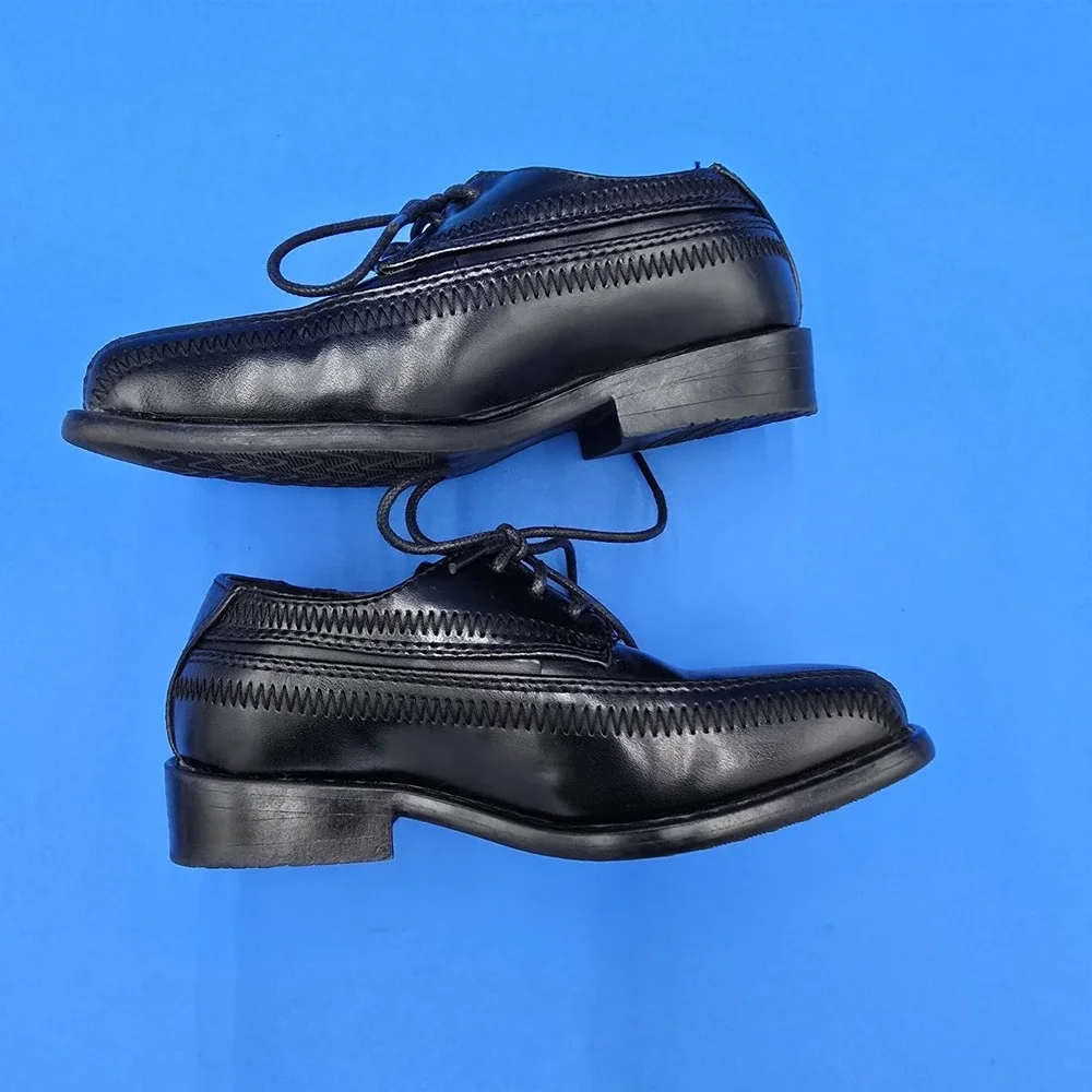 Stacy Adams Little Boy's Dress Shoes 9M Lace Up Square Toe‎ EUC